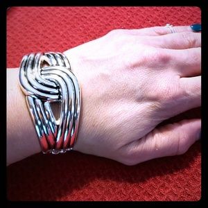Macys Silver tone cuff bracelet.